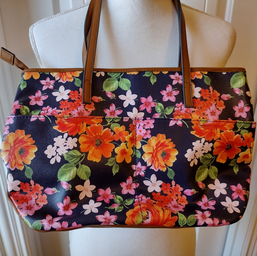 Floral Spring Shoulder Tote Purse - Picture 3 of 10